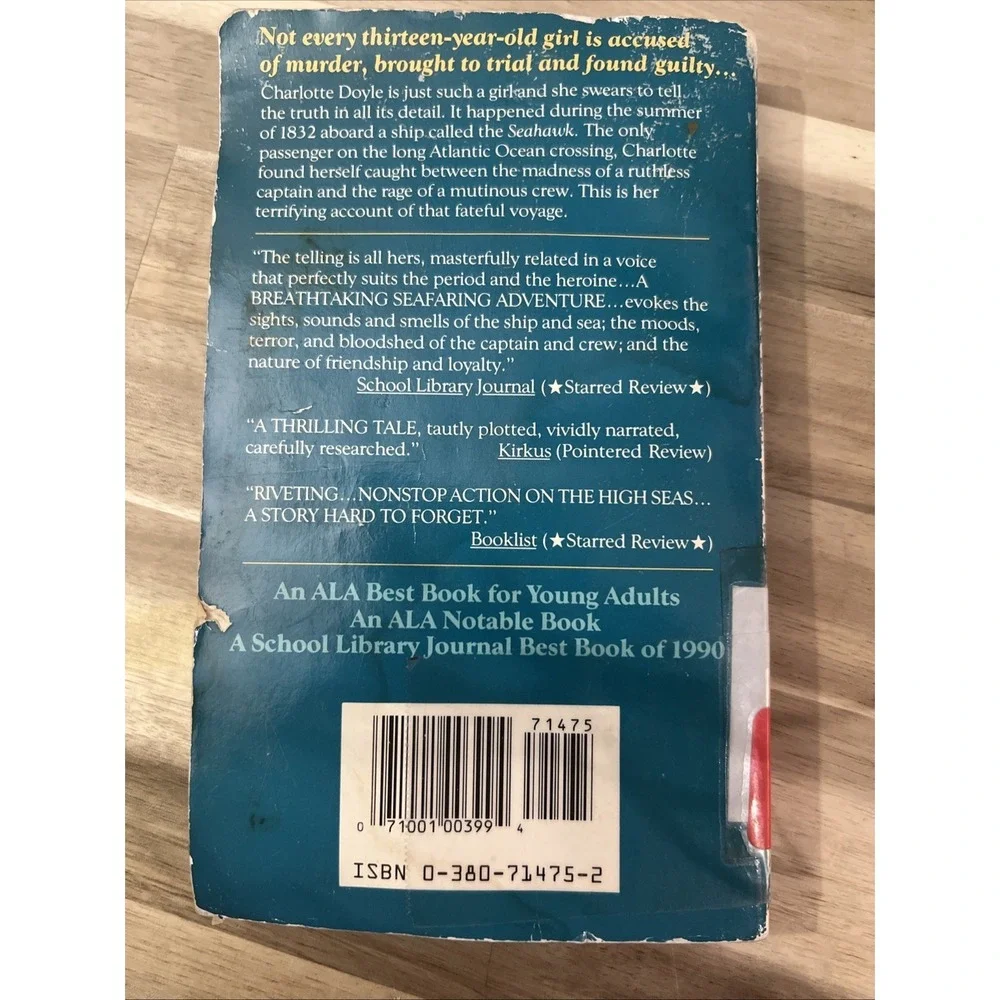 The True Confessions of Charlotte Doyle Avi‎ 1992 Avon Flare Paperback Book